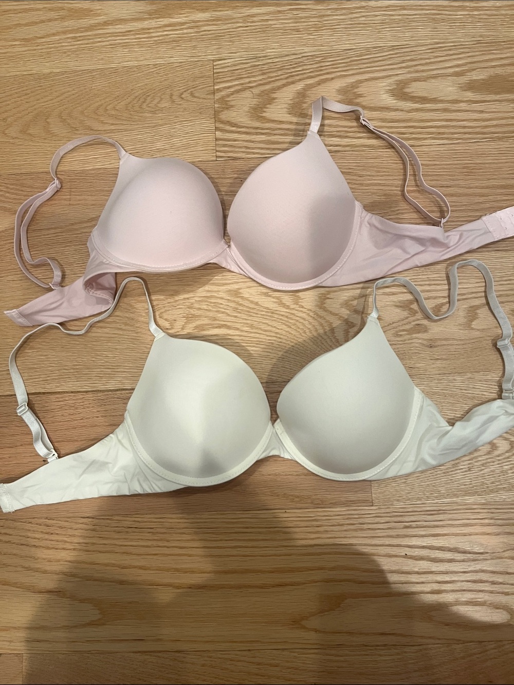 Essentials Light Pink and White Molded T-Shirt Bras - Dual Pack